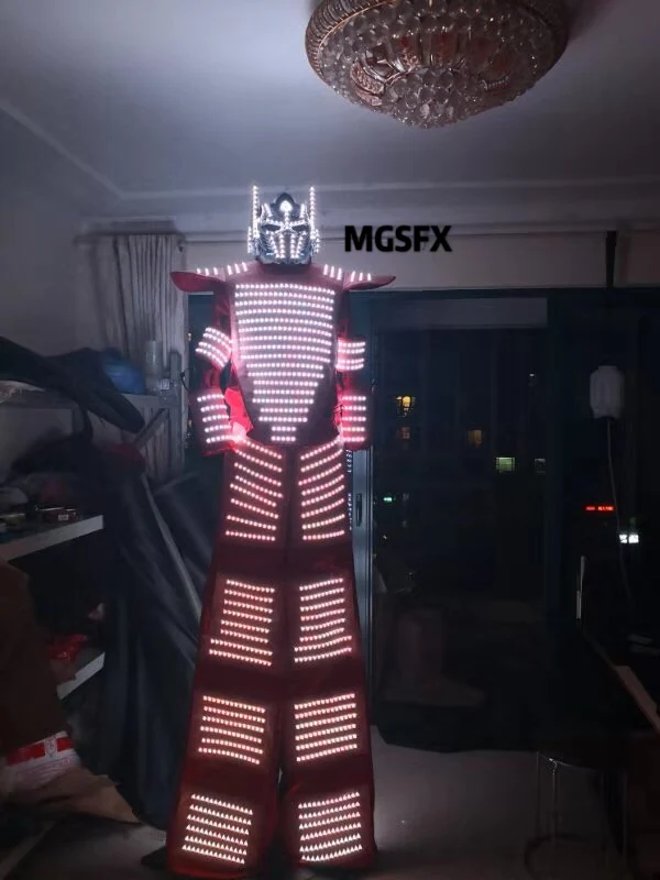 

Free shipping Customized RED LED ROBOT / LED Robot suits / Kryoman costume / Robot suits