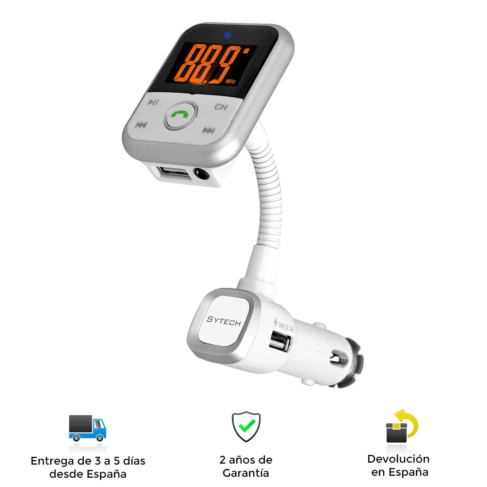 Bluetooth fm transmitter, LED display, flexible, easy installation, hands-free, music, USB, SD, car accessories, fm transmitter