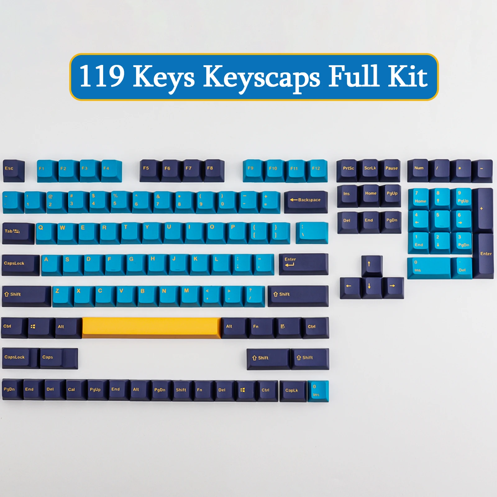 Nautilus keycaps, 119 keycaps pbt keycaps perfil oem doubleshot nautilus teclados para teclados mecânicos