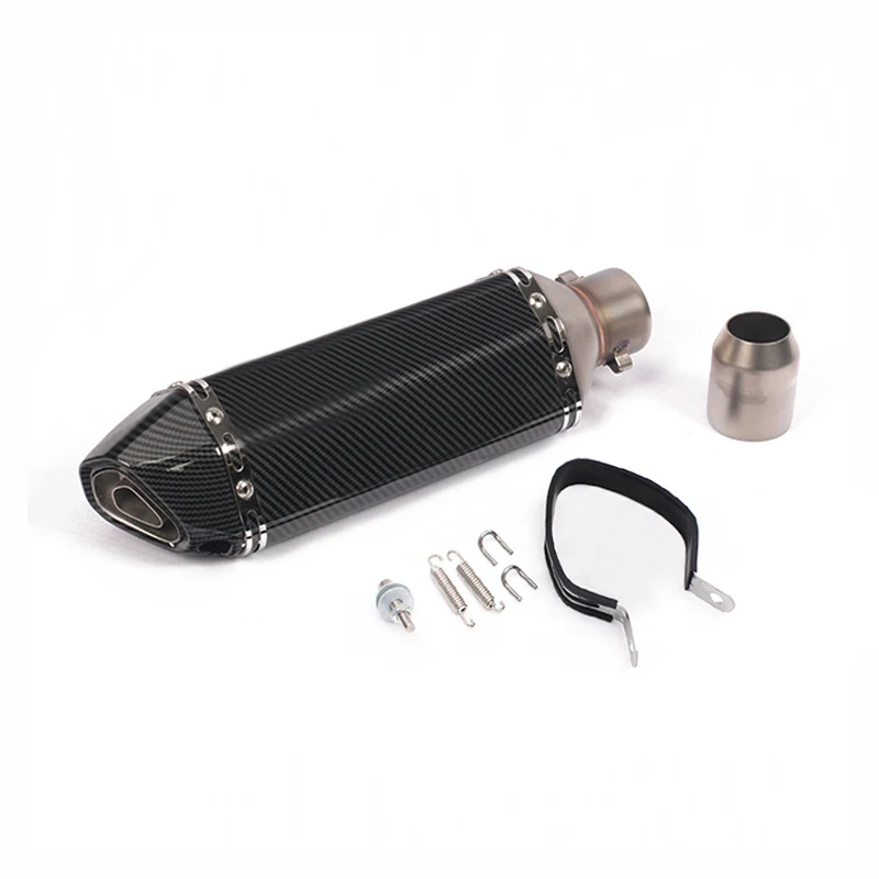 Motorcycle Exhaust Pipe Universal Muffler Escape 51mm Moto Exhaust Tips Silencer for 310mm 370mm 470mm 570mm