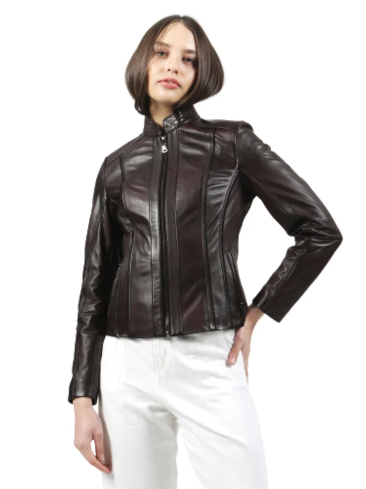 Woman Leather Jacket Genuine 2020 Fashion Sheep Motorcycle Coat Female Trenchcoat %100 Natural Lampskin