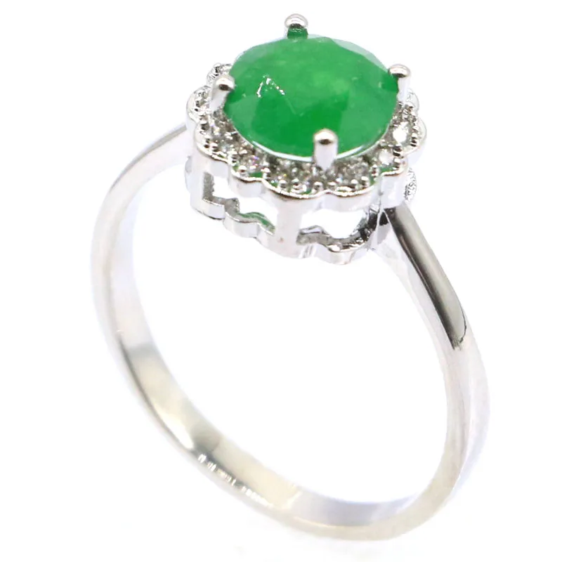 Buy 3 Get 1 Free Princess Cut Real Green Emerald Red Ruby For Women Bride Engagement Silver Color Rings Daily Wear