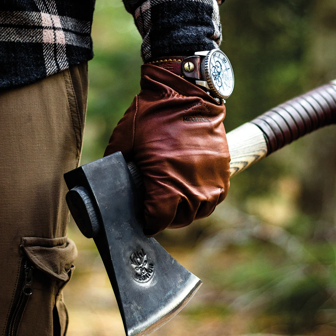 Bao Da Chính Hãng Găng Tay Da Cừu Nam Bushcraft Thu Đông Ấm Cắm Trại Nâu Taba Miễn Phí Vận Chuyển 2022 Viền Thổ Nhĩ Kỳ Thủ Công