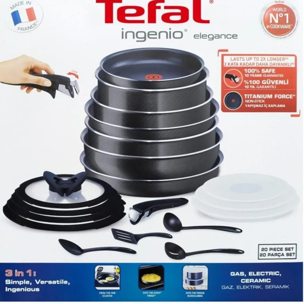 Tefal ingenio Elegance 20 pcs. MAXI Cookware Set PFOA Free - 2100114530