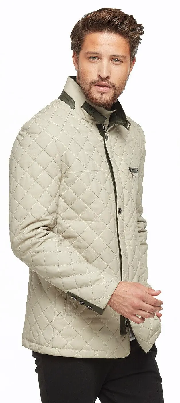 Dario Beige taffetà cappotti in pelle Orjinal pelle di agnello autunno inverno 2022 Biker Slim Large Size muslimah