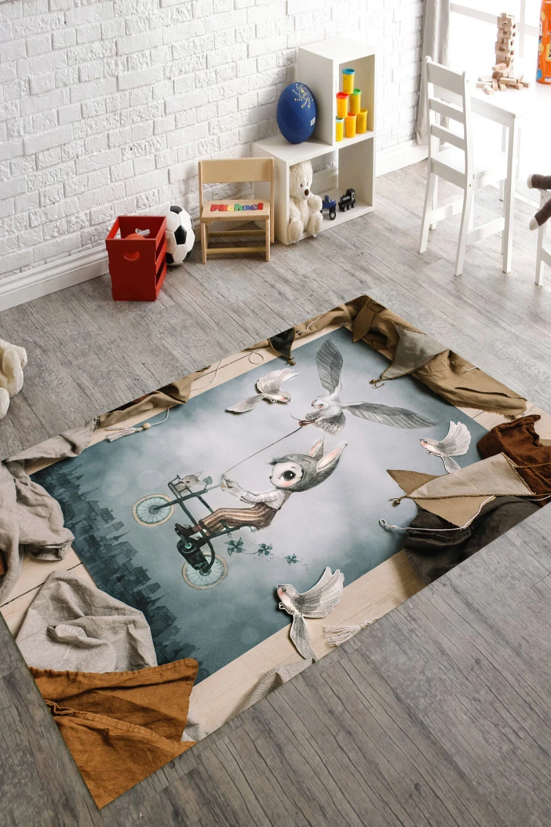 Fun Cold Drawing Squirrel  Kid Room Game Carpet Rug Tateme Tatami  Mat Decoration Bedroom Decor  Quarto Kilim Lightning Mcqueen