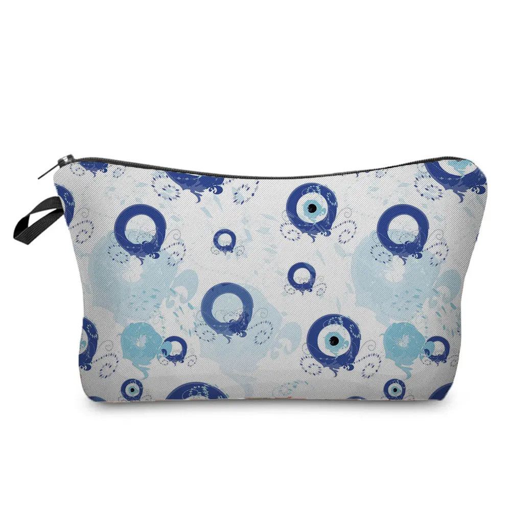 Women for Cosmetic Bag Evil Eye Pattern Digital Printing Toiletry Bag For Travel Organizer Makeup Bag Female Shopper Pencil Case