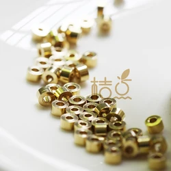 DIY Supply-60 Pieces Solid Raw Brass Finding Spacers - Tube 3.5x2mm (4414C-Q-45)