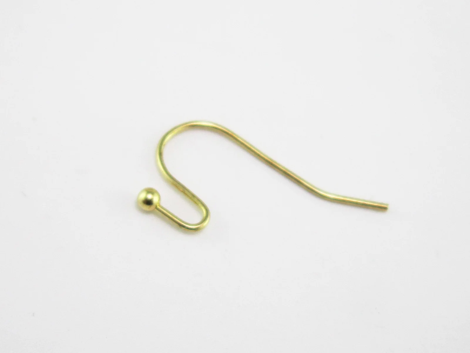 100pcs Brass Earrings, Earring Hooks, Ball Earring Wires, Raw brass Earring Findings, Earring Supplies, Jewelry Making - R1637