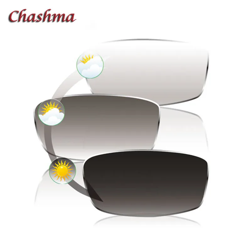 Chashma Brand Anti UV 1.56 Index Photochromic Lenses See Near and Distance Sight Optical Recipe Bifocal Lenses