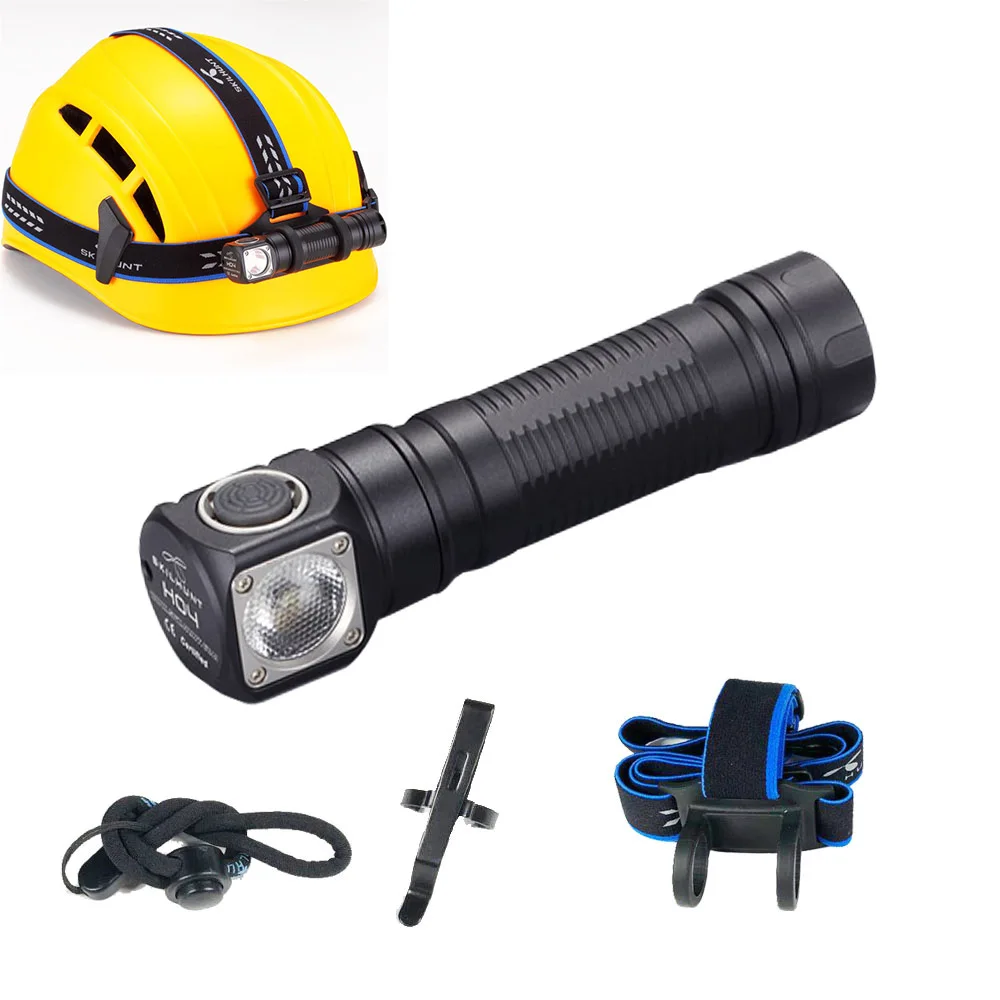 SKILHUNT LED Flashlight,H04 Series Light Weight Head lamp,USB Magnetic Rechargeable Headlamp,Easy Clip Running Working