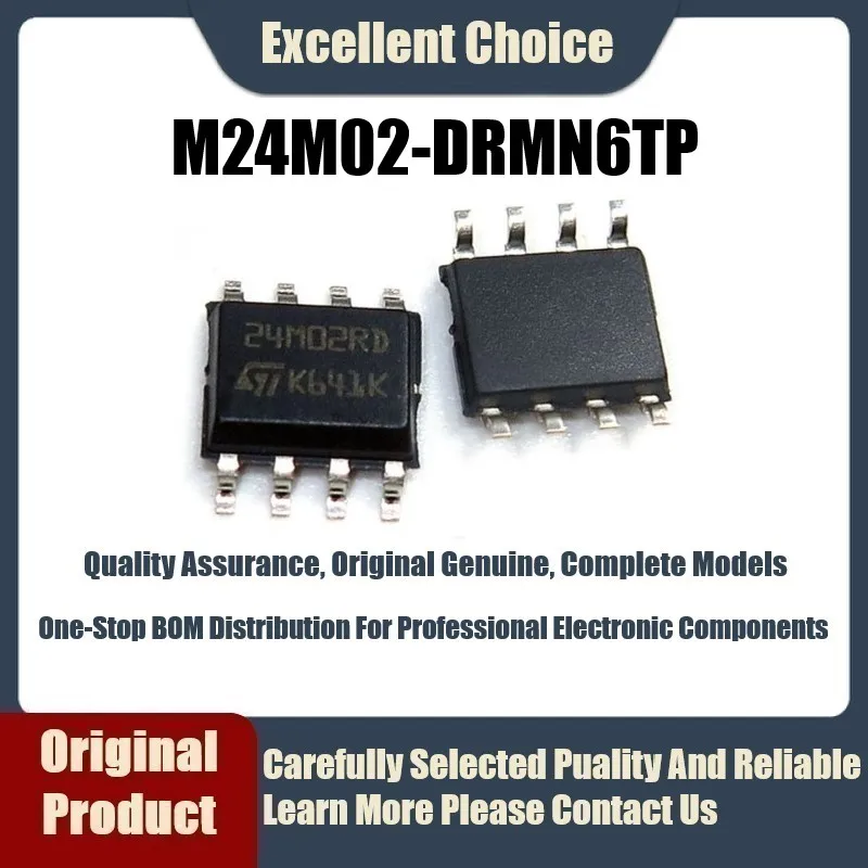 2PCS 10Pcs/Lot Original Genuine Patch M24M02-DRMN6TP M24M02 24M02DR Package SOP-8 Memory IC