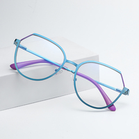 2022 New Hot Women Optical Eyeglasses Frame Full Rim Fashion Female Eyewear Prescription Spectacles Glasses Alloy Stylish Frame
