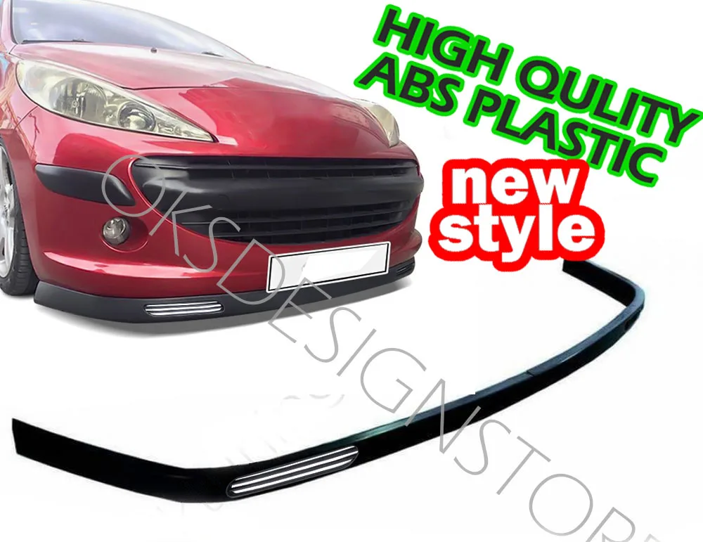 

For PEUGEOT 207 - 207 GT - 207 RC - NEW Style Front Bumper Diffuser Euro Spoiler Lip Universal