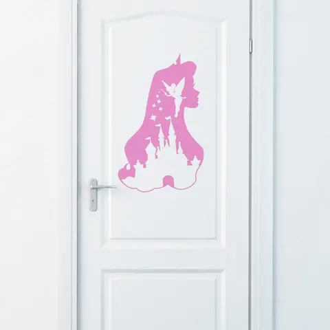 डिज्नी प्रिंसेस और कैसल विनाइल स्टिकर लड़कियों के लिए बेबी रूम डोर डीकल्स टिंकरबेल लैपटॉप, मग, कार विंडो, बोतल के लिए प्यारे डीकल्स 10 best sales शिशु नर्सरी - №10