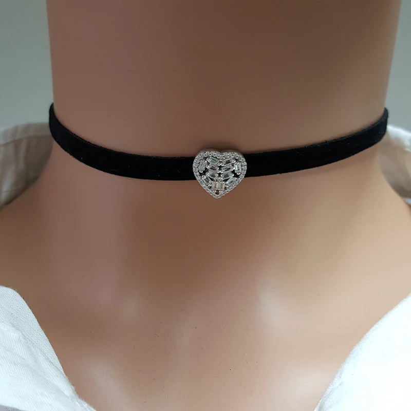 Minimal Women Choker Suede Leather Choker Art Deco Choker 925 Sterling Silver Made in TURKEY