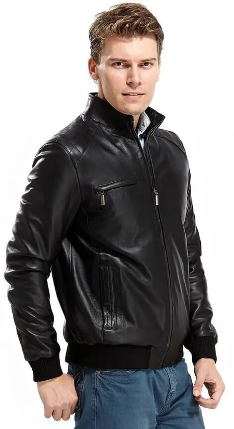 Stiletti Foman nero maschio pelle cappotti Orjinal pelle di agnello autunno inverno 2022 Biker Slim Large Size VintageTürkiye