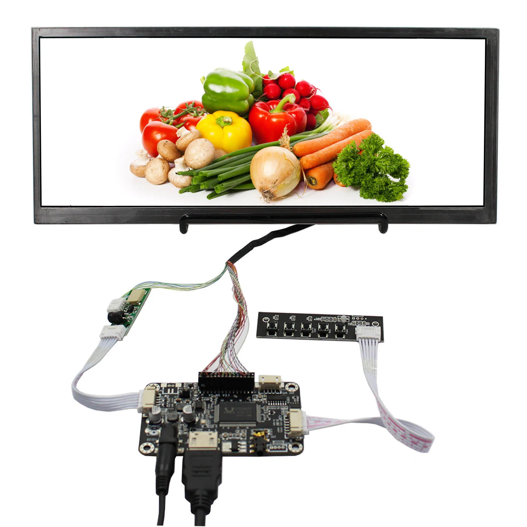 

12.3" IPS HSD123KPW1 1920X720 TFT-LCD 850nit Display with HD-MI LCD Board for Car Display ,Dashboard screen