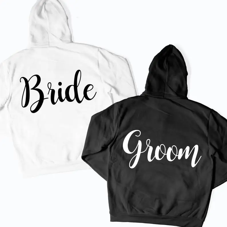 Sugarbaby New Arrival Bride And Groom Hoodies Matching Sweatshirt Tumblr Wedding Clothing Couple's Hoody Bridal Hoodie Drop Ship