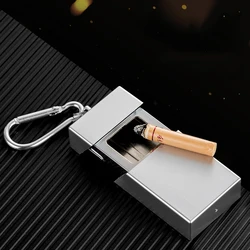 Portable Cigarette Ashtray for Outdoor Travel Mini Pocket Ash Tray with Climbing Hook Smoker Gift