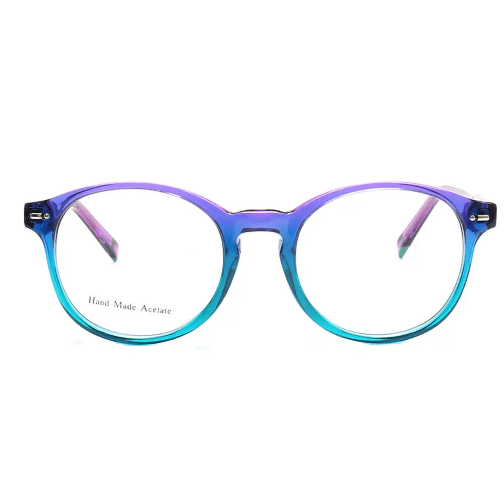 Women Vintage Round Fashion Eyeglasses Frames Men Retro Glasses Frames Popular Spectacles Prescription Eyewear Red Purple Yellow