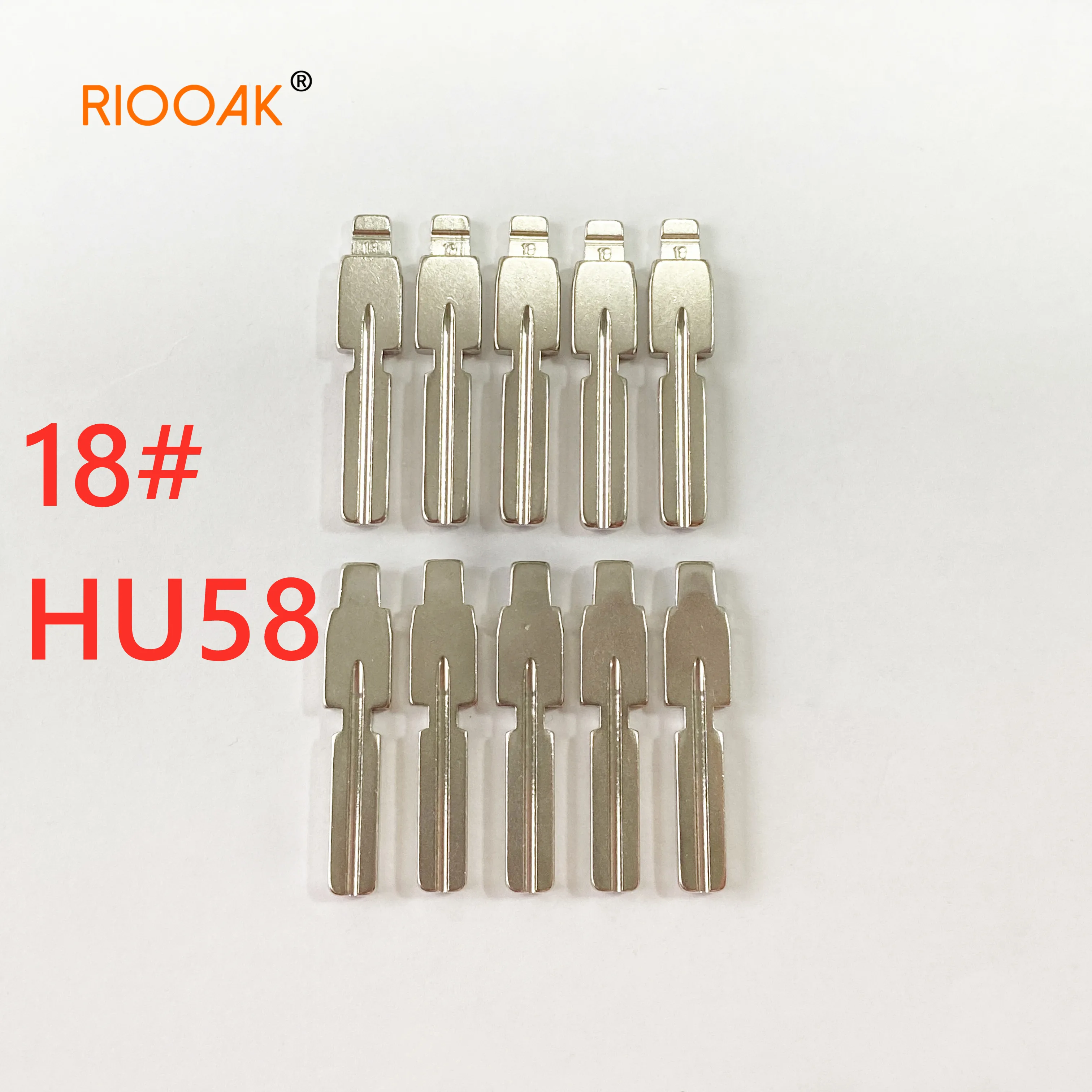 

RIOOAK BMW Flip Key 18# HU58 KD Remote Key Blade For EWS E46 E39 E32 E36 E70 E63 E38 E83 E81 Replacement Accessories 10 PCS