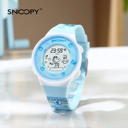 Snoopy Original Children Unisex Casual Digital Wristwatch Cartoon Silicone Graffiti Boy Girl Kid Young Student Cute Gift Clock