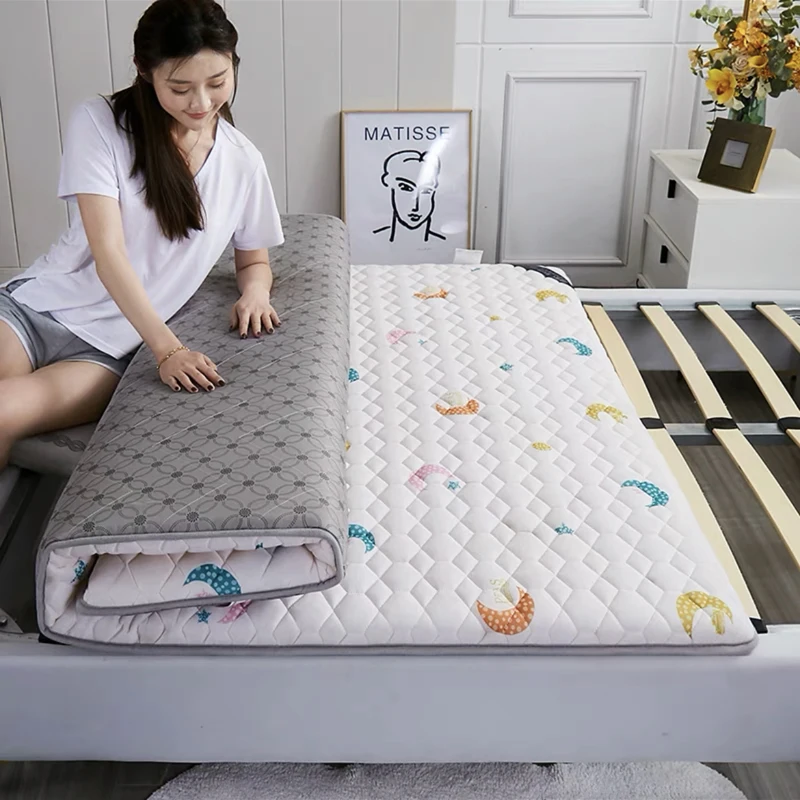 

Белый утолщенный складной мультяшный эластичный розовый матрас для кровати, татами, мягкие удобные матрасы, матрас для дома, гостиницы, одиночный, двойной матрас