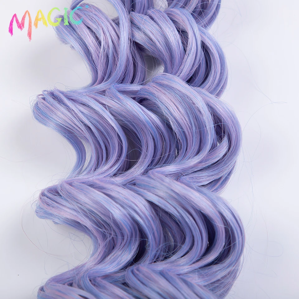 Magic 24 Inch Synthetic Crochet Hair Deep Wavy Twist African Curls Crochet Braids Ombre Blonde Hair Extensions For Women Cosplay