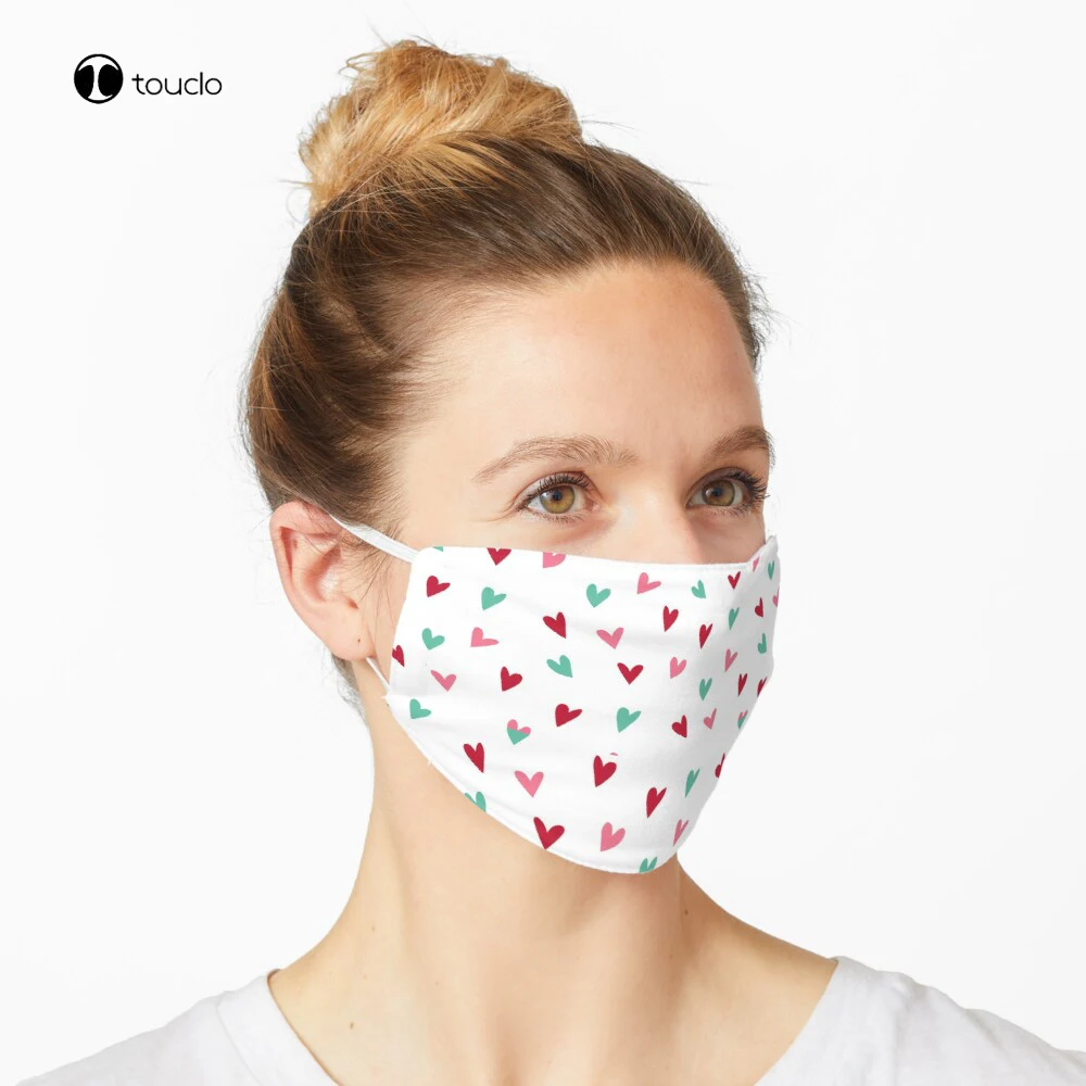 Heart Pattern Mask Face Mask Filter Pocket Cloth Reusable Washable