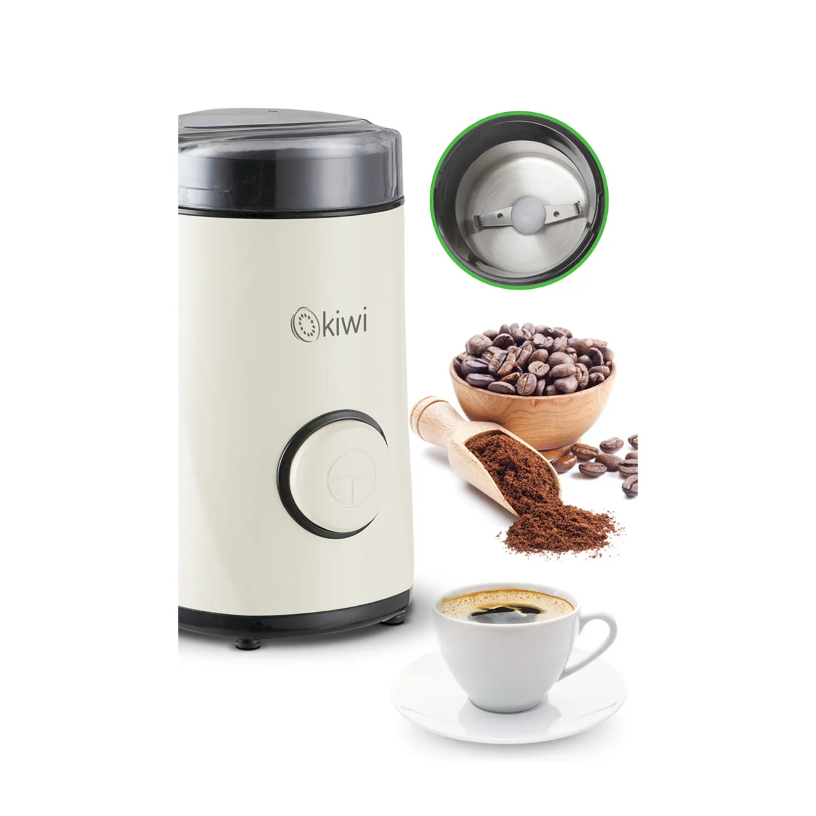 Kiwi KSPG 4812 Automatic Coffee and Spice Grinder 50 gr capacity Coffee and Spice Grinder 150 w fast shipping