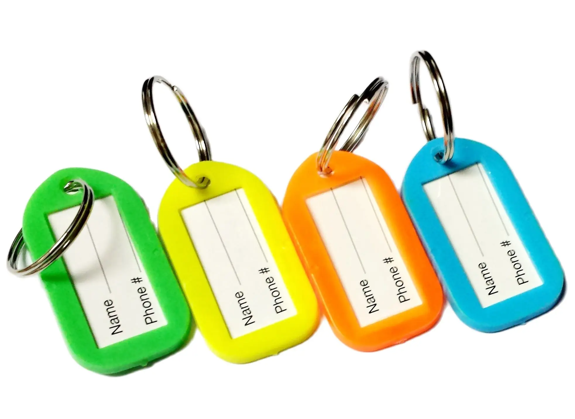 

4-24 Piece Colorful Name Tag Key Ring Holder Classification Cards Pinata Bag Filler Loot Birthday Party Favor Novelty Prize Gift