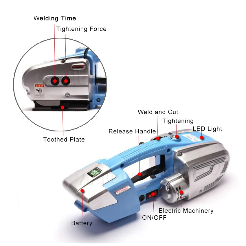 JD13-16 Di Động Cầm Tay Điện Băng Dụng Cụ Vắt Tranh Bỏ Vỏ Làm Nóng PP Thú Cưng Dây Đeo Dây Vắt Tranh Bỏ Vỏ Máy