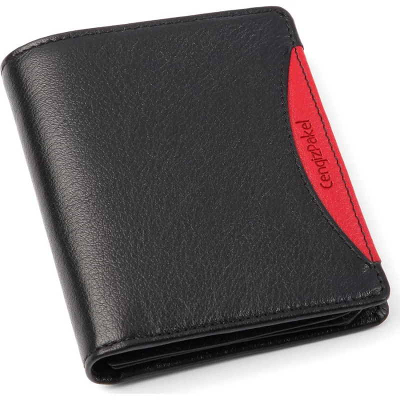 Genuine Leather Black Wallet leather male purses money bag design wallet genuine leather male wallet card holder male wallet