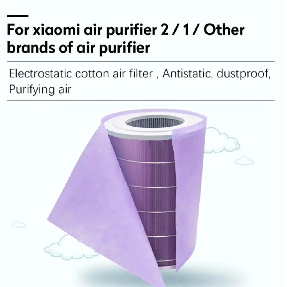 24 PCS .. 정전기 코튼 안티 먼지 공기 청정기 필터 xiaomi mi 1/2/3 Pro hepa 에어 필터 범용 공기 청정기 PM2.5