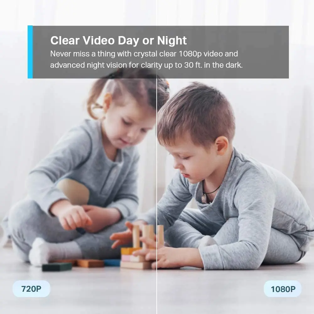 TP-Link, Tapo C200 Smart Wifi Camera, Original Product, Wireless Indoor Security Camera 1080p Up to 30 ft Night Vision