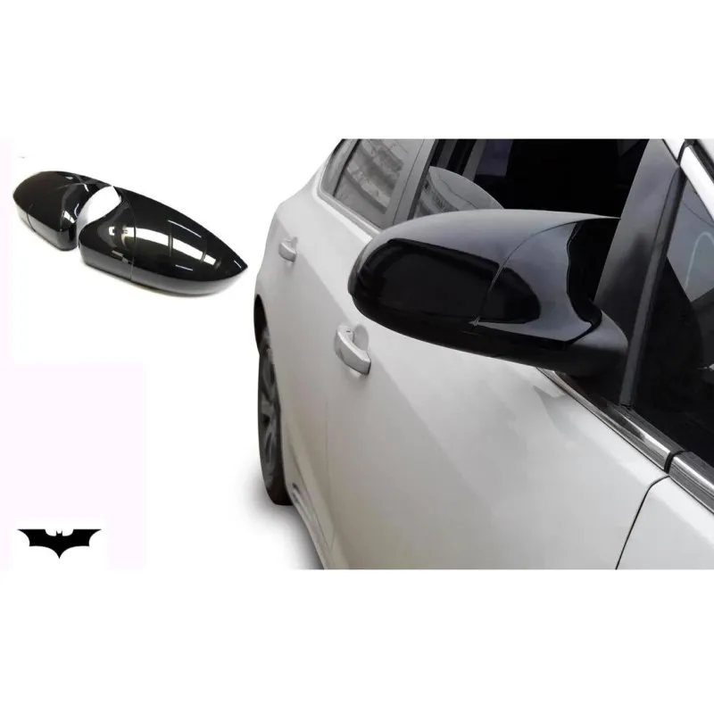 Bat Style Mirror Cover For Audi A3 8P 2008 2012 Car Accessories 2 Pieces Cover Glossy Black Shields Exterior Parts Sport