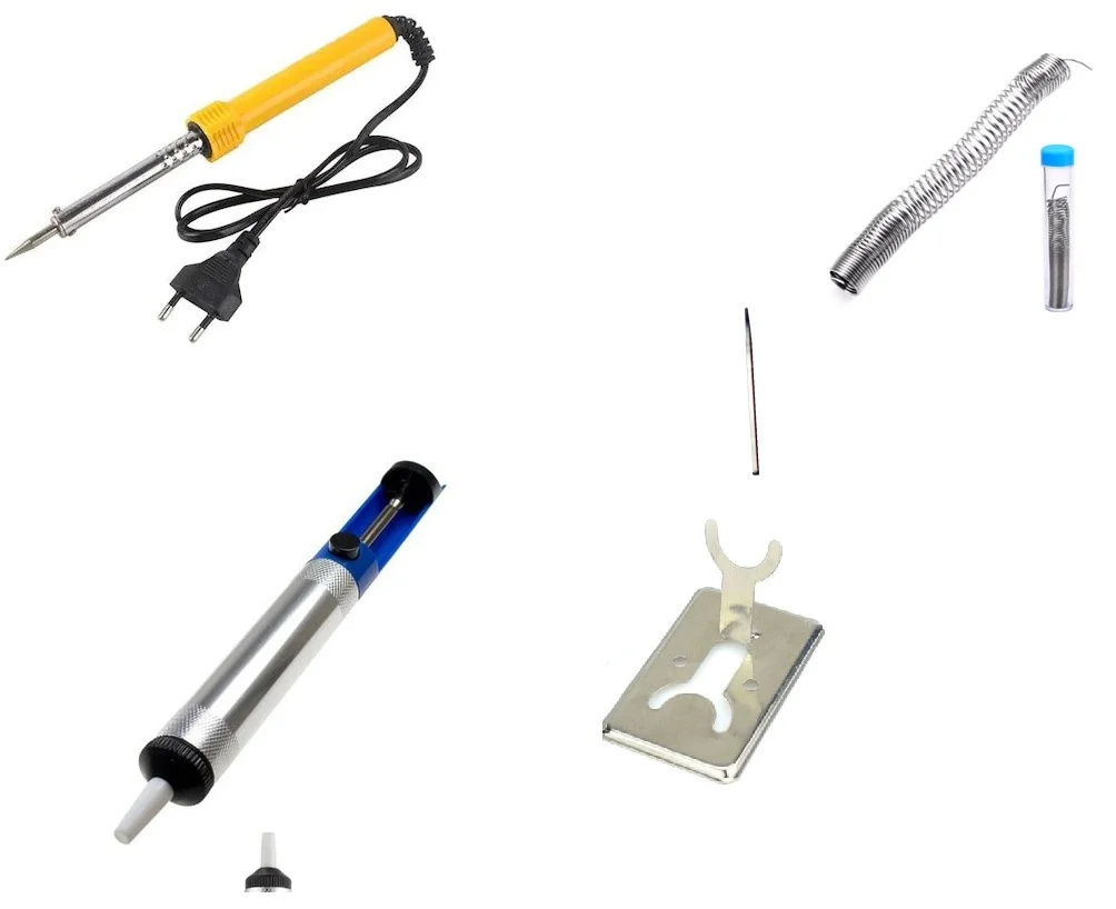 Soldering iron Solder Set 30 W - 6 Piece Soldering Set