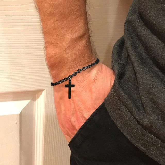 Men Cross Bracelet men Religious Bracelet men Christian Bracelet men Link Chain Bracelet men Jewelry men Christian Gift Bracelets AliExpress
