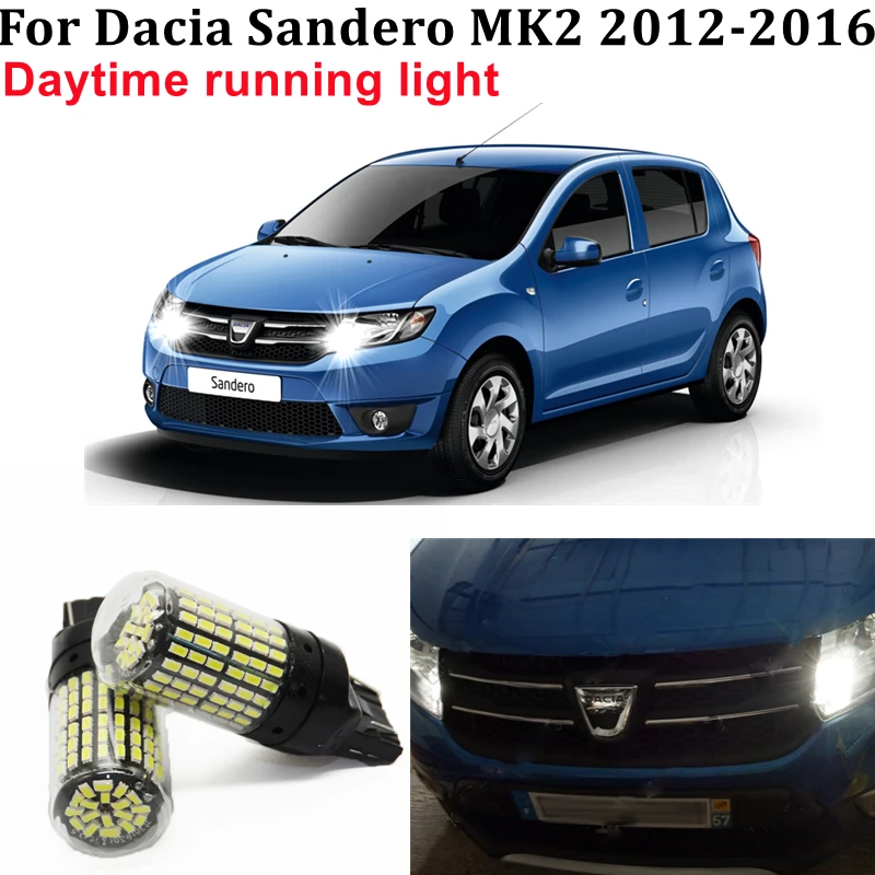 

Автомобильная светодиодная лампа DRL дневные ходовые огни для Dacia Sandero Logan Sandero MK2 2012-2016 для Renault дневные ходовые огни