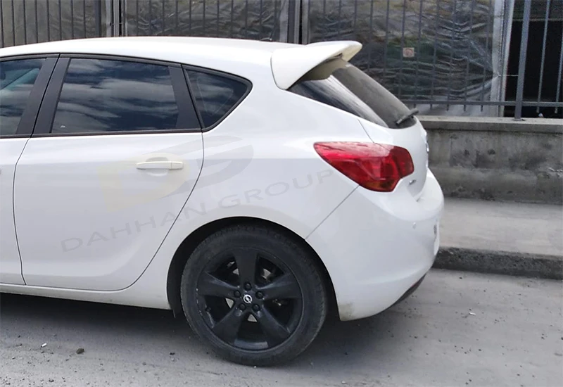 Opel astra j hb 2009 - 2015 traseiro telhado spoiler plástico abs de alta qualidade cru ou pintado astra kit asa traseira