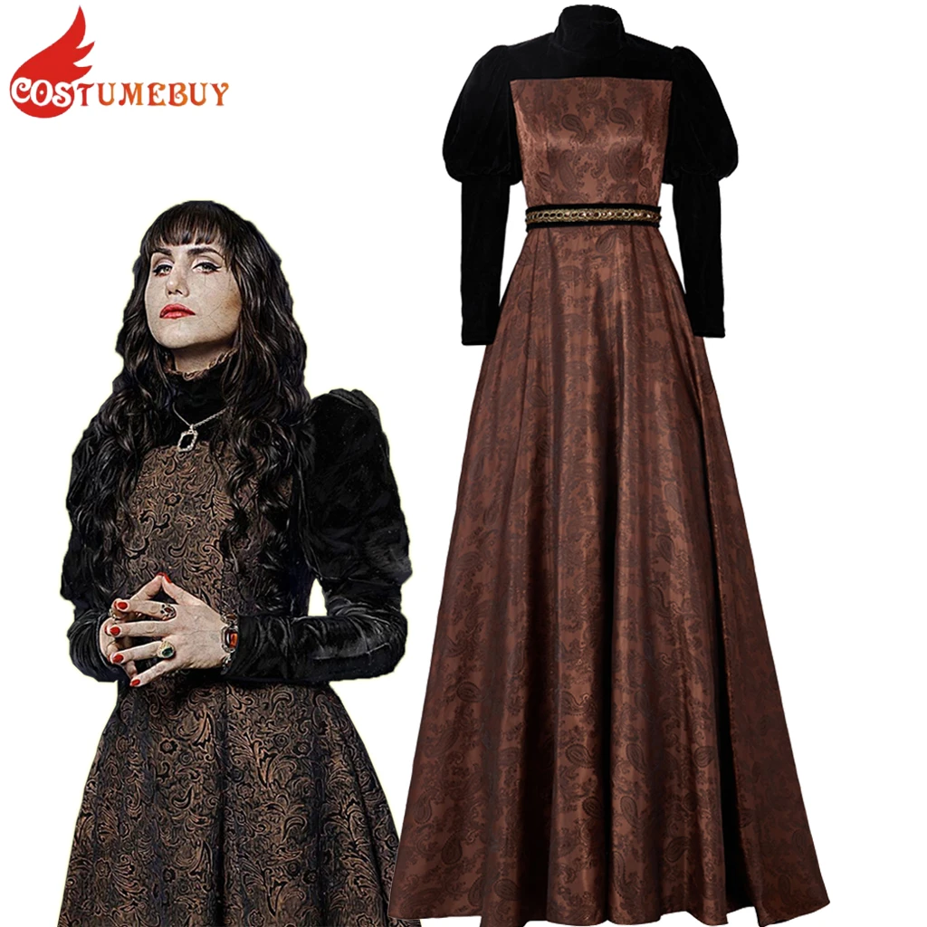 

Costumebuy Movie TV What We Do In The Shadows Nadja Women Dress Adults Halloween Costume Long Sleeved Dresses