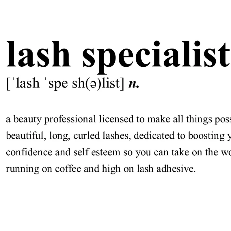 Lash Specialist Definition Canvas Prints Brow Specialist Quotes Poster Eyelash Eyebrow Beauty Salon Wall Art Painting Decor