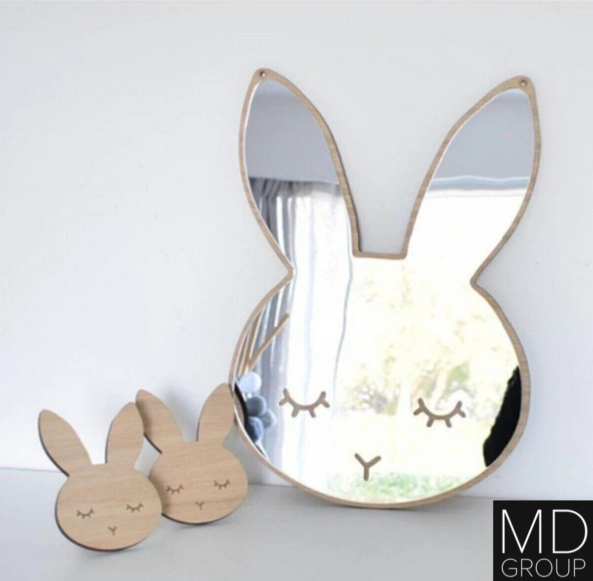 Wall Art Rabbit Kids Room Mirror Wall Stickers Acrylic Wall Mirror Stickers For Kids Room Home Decorative Plexiglass 3D Stylish