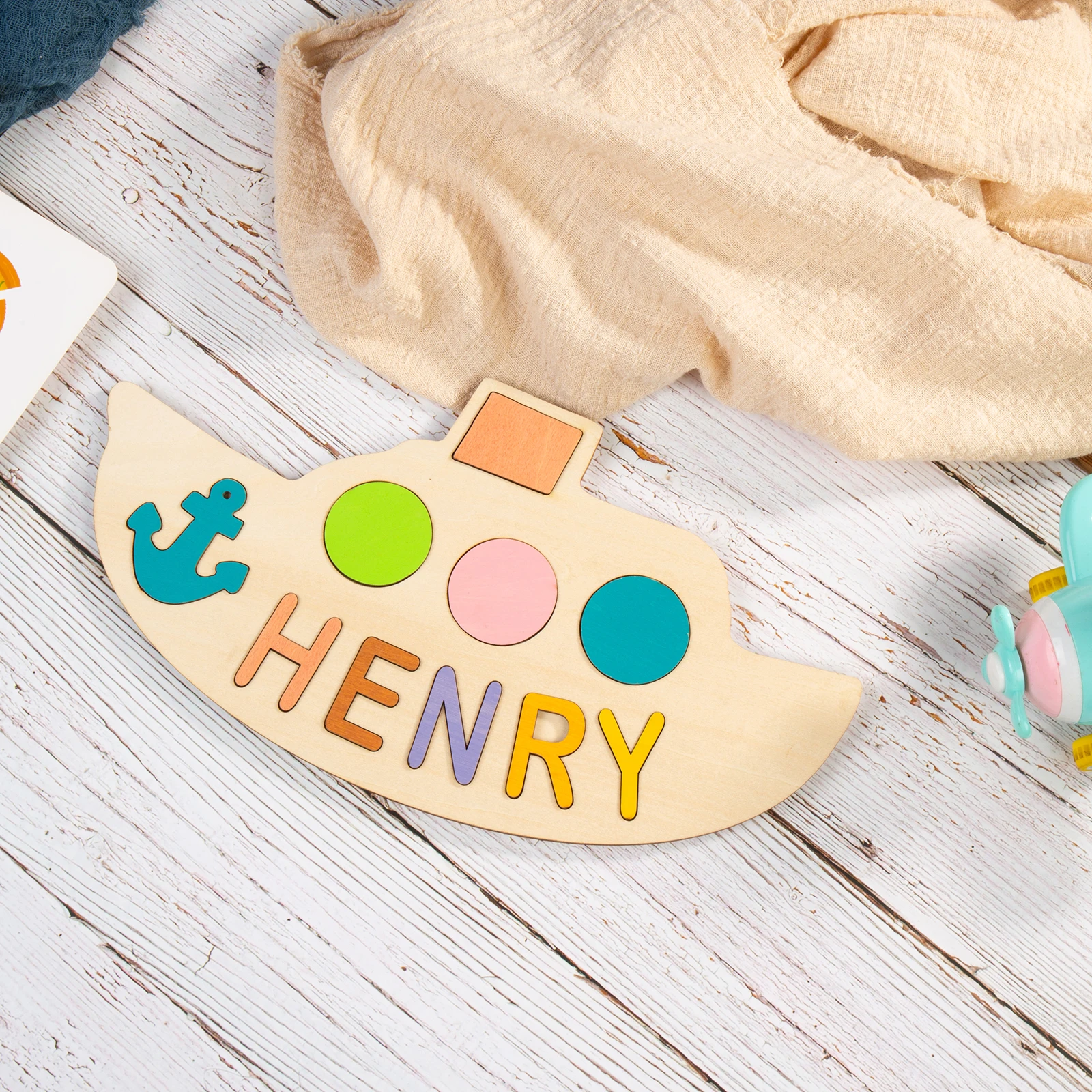 Personalized Name Puzzle Build a Name Puzzle Wooden for Toddler Kids Learning HandmadeToy Learn-Play & Dcor Room