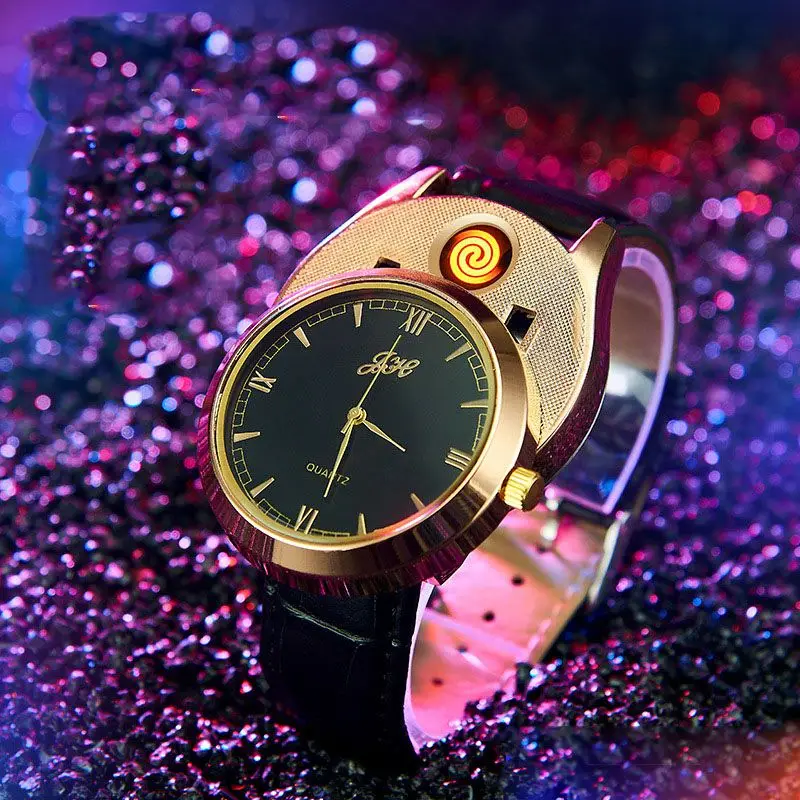 

2021 NEW Creative Electric Heating Wire Rechargeable Watch Lighter Father's Day Gift USB Rechargeable Lighter Cigarette Lighter