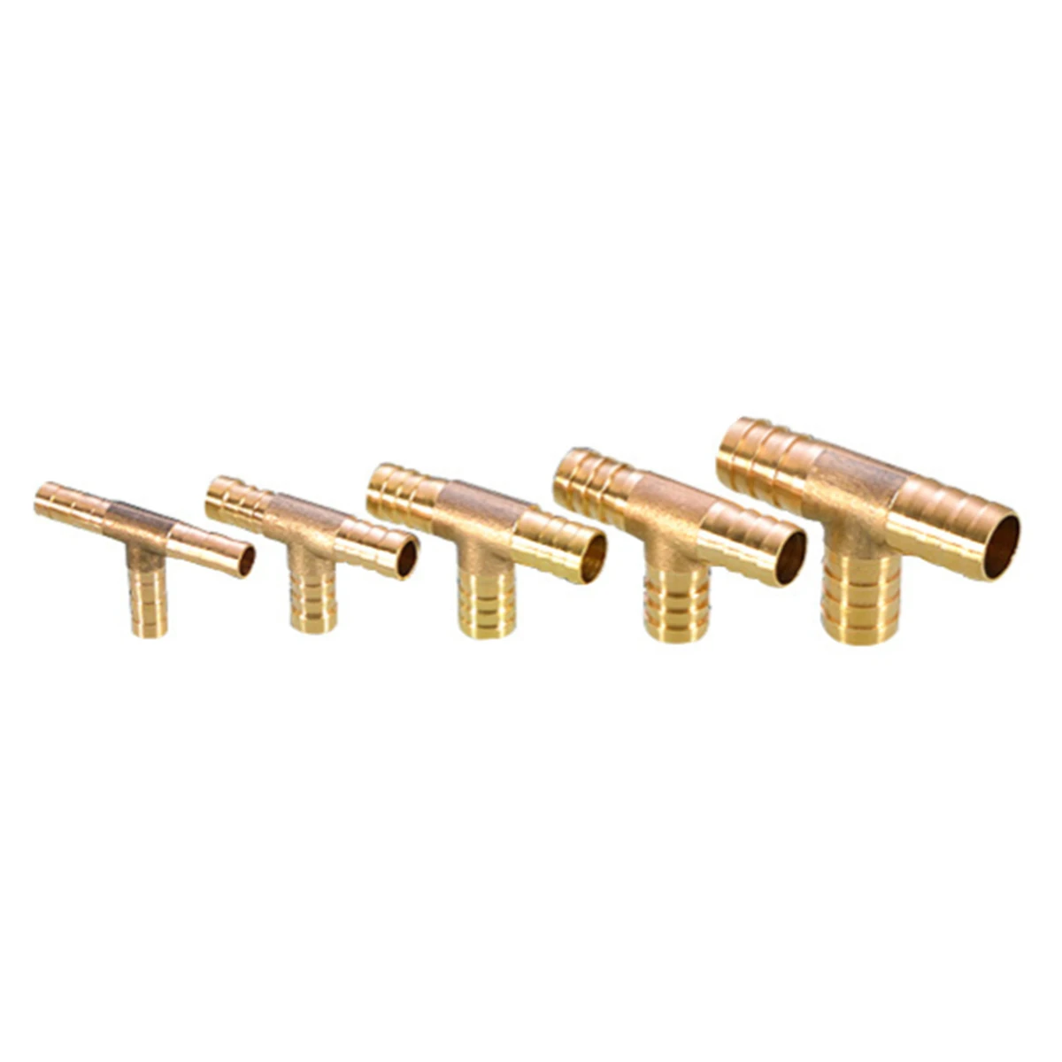 Straight Elbow T Y X Shape 2 3 4 Way Connector Brass Barb Pipe Fitting for 4mm 6mm 8mm 10mm 12mm 14mm 16mm Copper Water Tube