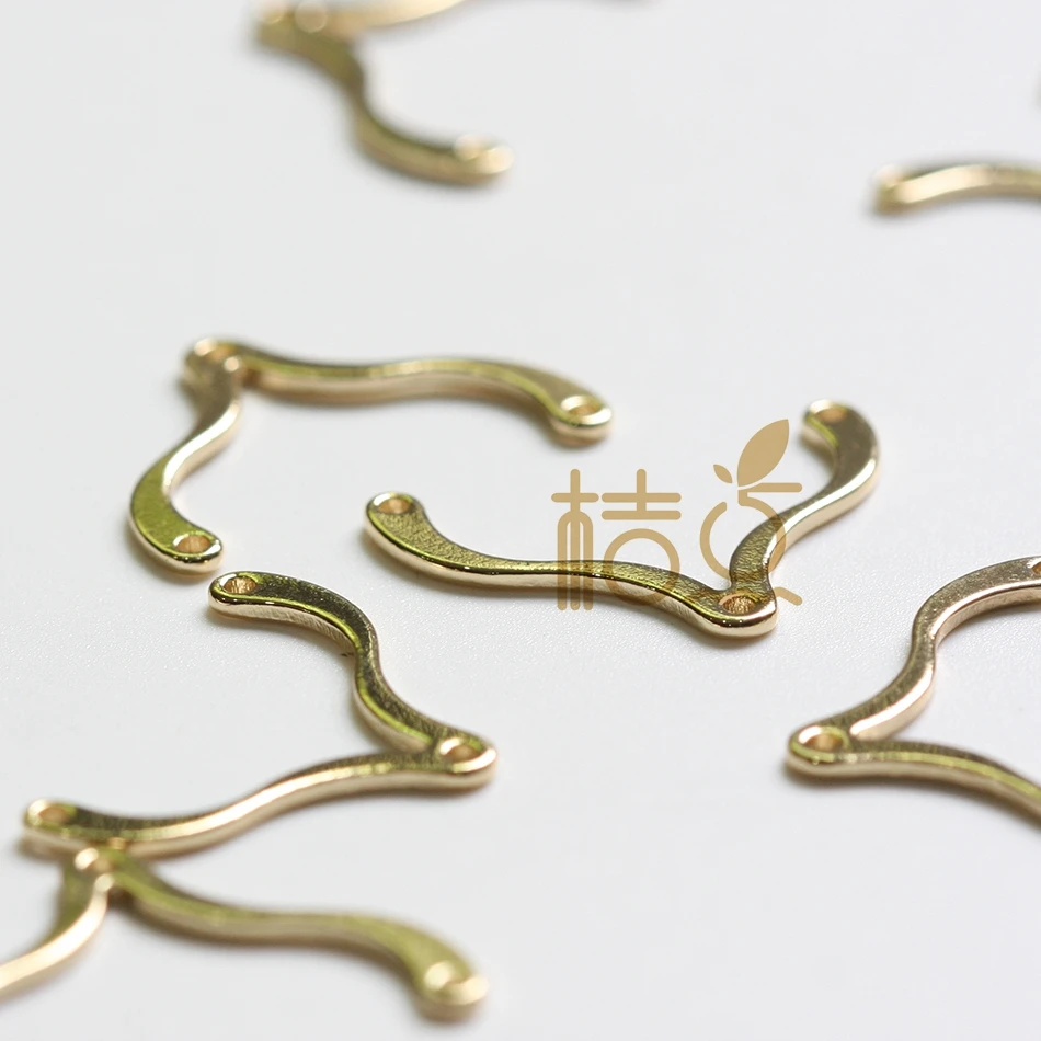 DIY Supply-Solid Laser Cut Brass Finding with Multiple Holes - Connector - 24x17mm (4367C)