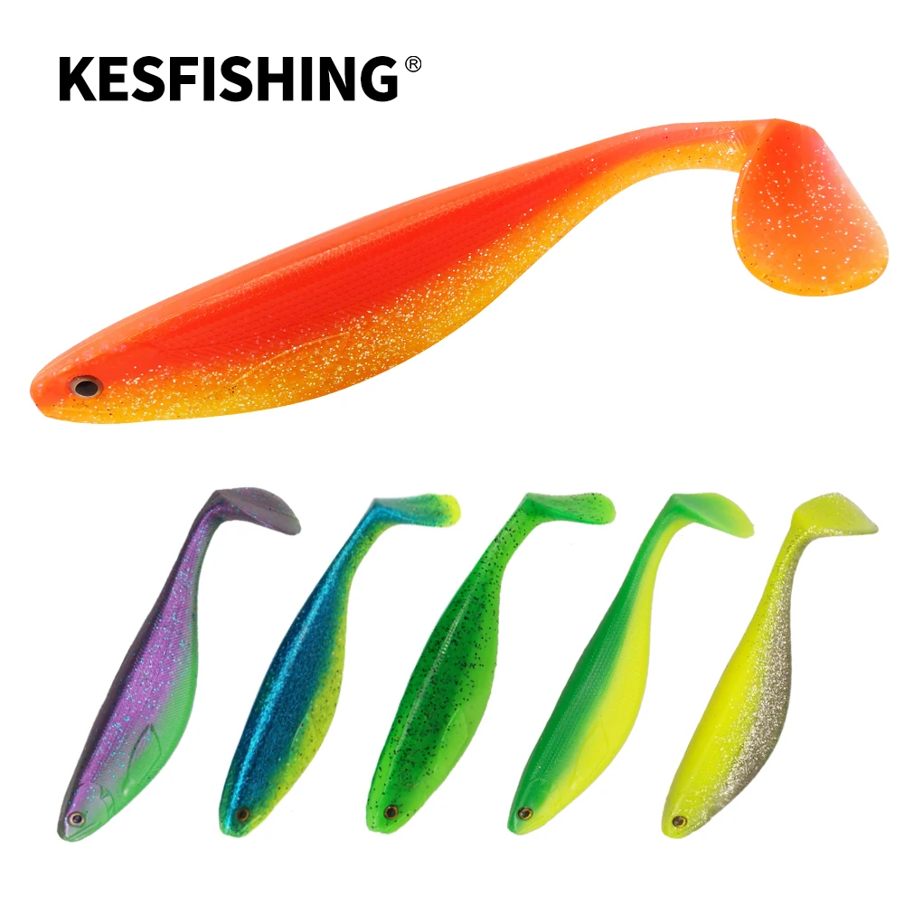 KESFISHING Swiming Fishing Lures Scot Shad 175mm Soft Big Bait Fishing Tackle Pesca Bass Pike Fish Shrimp Smell with Salts