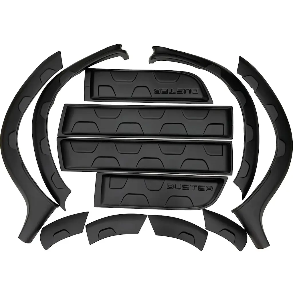 Set Wheel Arches And Moldings For Renault Dacia Duster 2010 2021 Full Set Plastic ABS Protection Trim Covers Car Styling Tuning